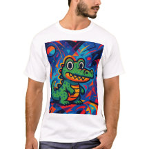 T-shirt crocodile vert