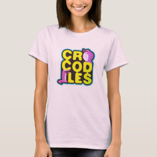 T-shirt Crocodiles avec deux crocs heureux - vif