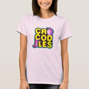 T-shirt Crocodiles avec deux crocs heureux - vifs