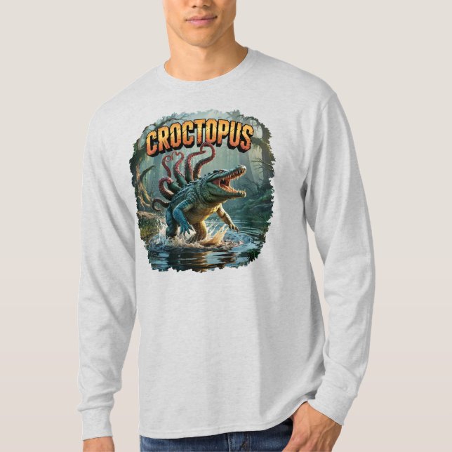 T-shirt Croctopus Illustration Combo Créature Drôle (Devant)