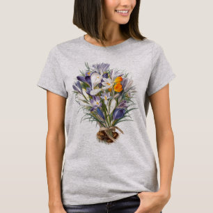 T-shirt Crocus Spring Flower Floral Art