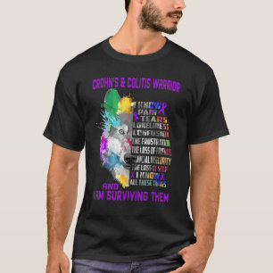 T-shirt Crohn's & Colitis Je sais tout et je suis Survi