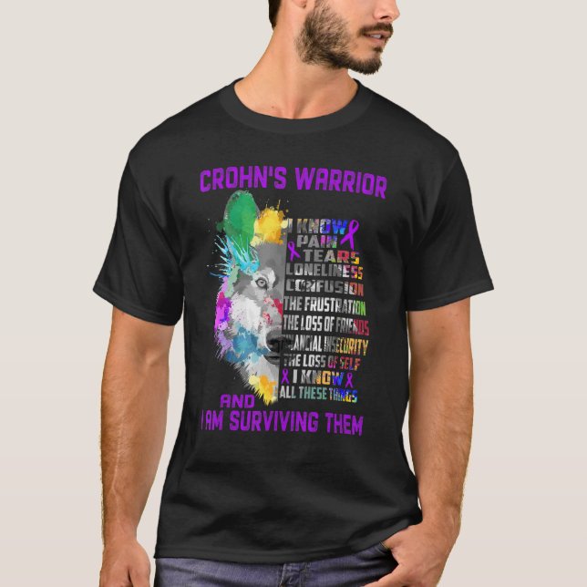 T-shirt Crohn's Je Connais Toutes Ces Choses Et Je Survis (Devant)