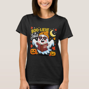 T-shirt Croire au fantôme de jésus christian halloween drô