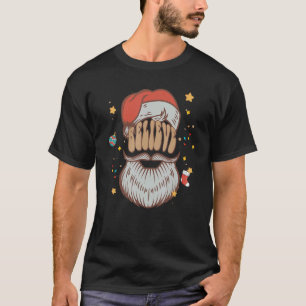 T-shirt Croire Citation Sur Père Noël Beard Famille Corres