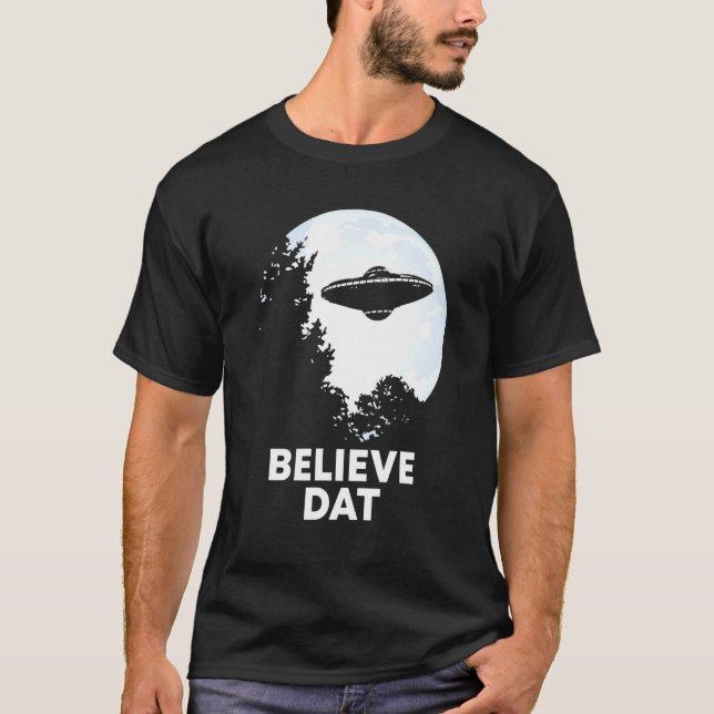 T-shirt Croire Dat Ufo Croyant Alien (Devant)
