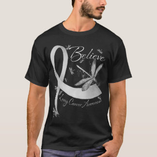 T-shirt Croire Dragonfly Lung Cancer Sensibilisation Hippi