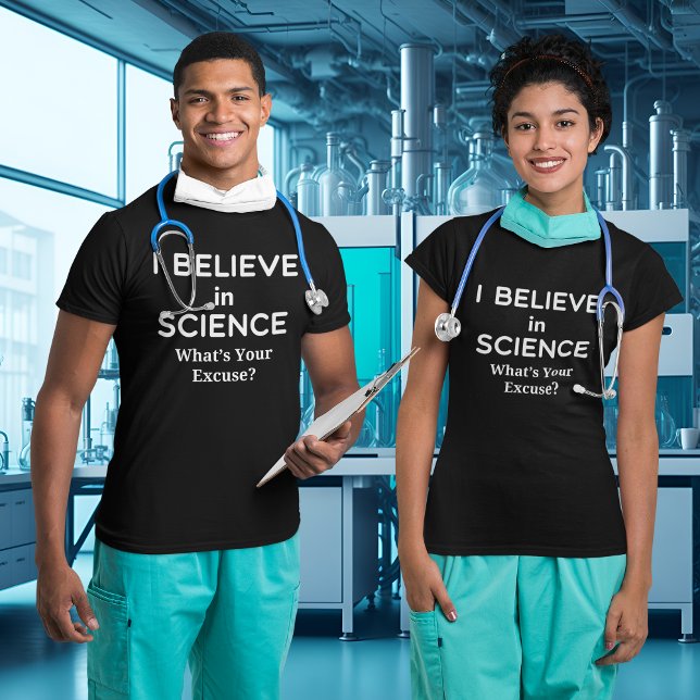 T-shirt Croire en la science Quelle est votre excuse vacci (Believe in Science What's Your Excuse Vaccinated T-Shirt)