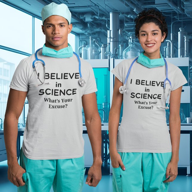 T-shirt Croire en la science Quelle est votre excuse vacci (Believe in Science What's Your Excuse Vaccine BLK T-Shirt)