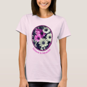 T-shirt Croire En Miracles Daisies Inspirationnel