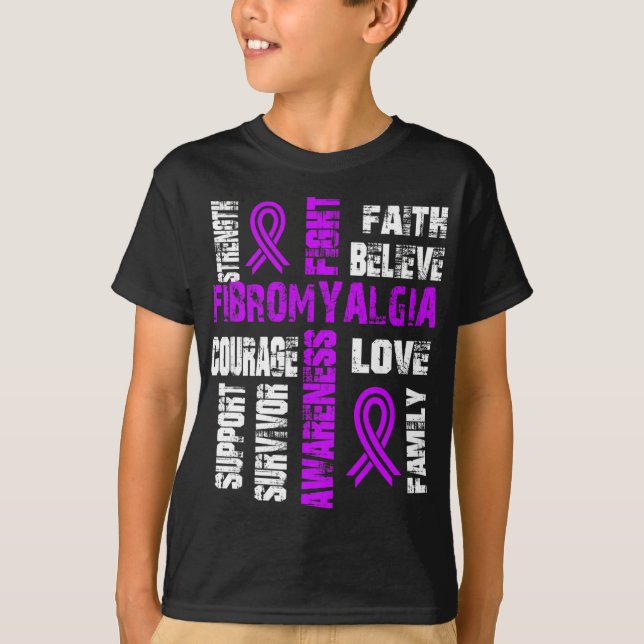 T-shirt Croire Et Combattre La Fibromyalgie (Devant)