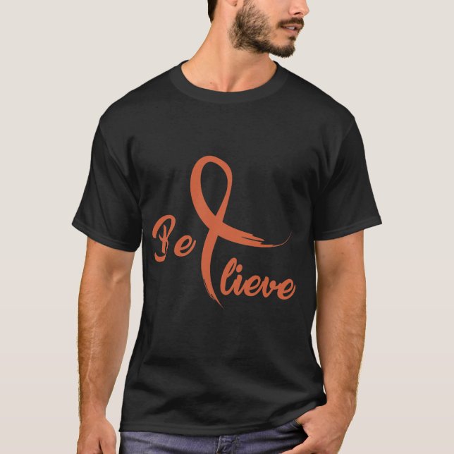 T-shirt Croire Leucémie Sensibilisation Lutter contre le R (Devant)