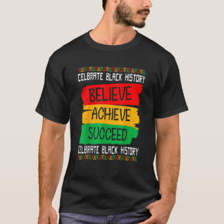 T-shirt Croire Réussir Réussir Mois de l'histoire des Noir