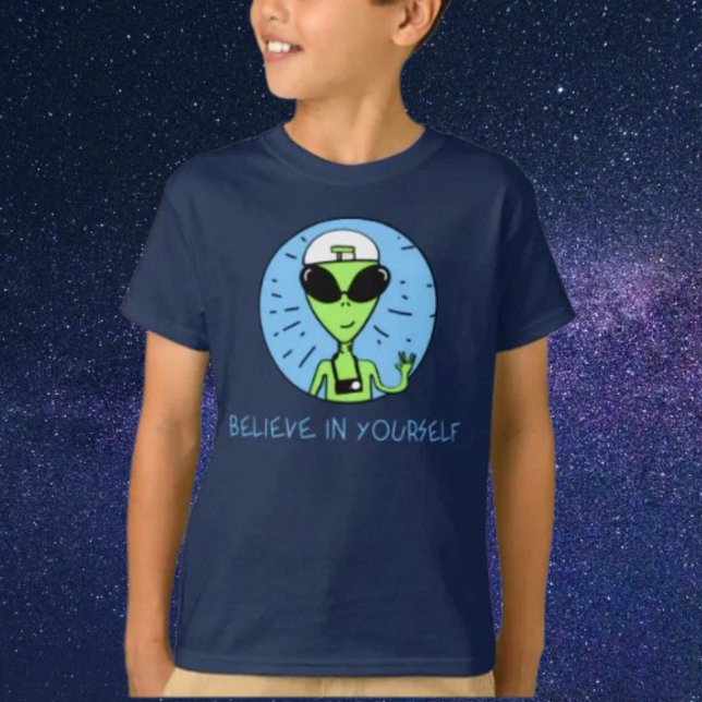 T-shirt Crois En Toi-Même Alien, Chemise Enfants (Créateur téléchargé)
