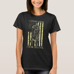 T-shirt Croisé Je me tiens ici Je ne crains aucun mal Chev