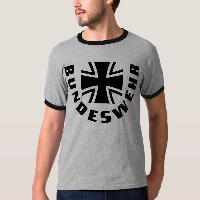 T-shirt croisé noir de Bundeswehr Kreuz Schwarz (Devant)