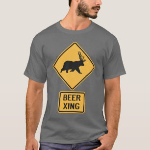 T-shirt Croisement de bière de cerfs communs d'ours