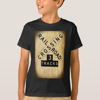 T-shirt Croisement de chemin de fer vintage Crossbuck
