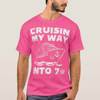 T-shirt Croiser ma voie dans 70 Funny Boat Capitaine 70th 