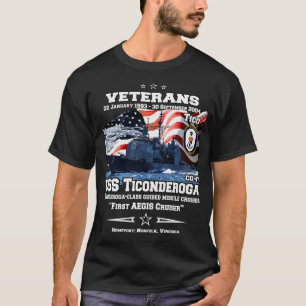 T-shirt croiseur de missiles de guidage USS Ticondéroga DD