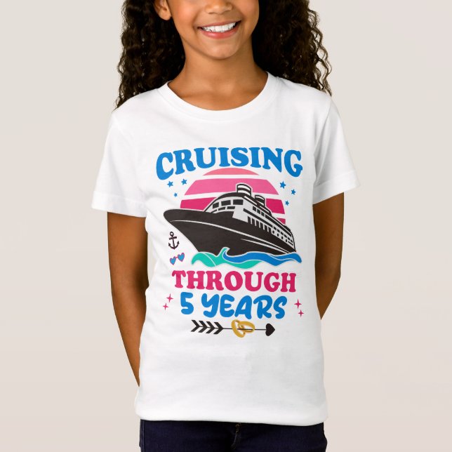 T-Shirt Croisière à travers 5 ans de mariage (Devant)