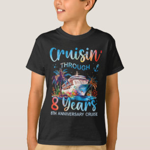 T-shirt Croisière à travers 8 ans 8e anniversaire de crois