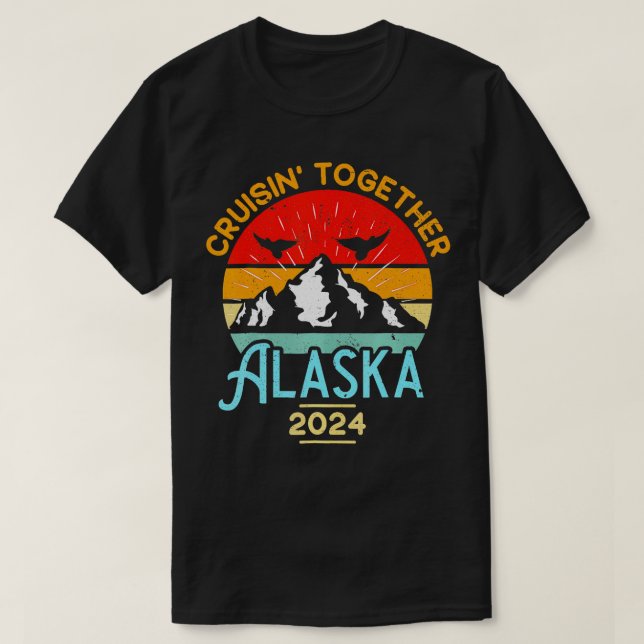 T-shirt Croisière Alaska 2024 Family Friends Group Travel  (Design devant)