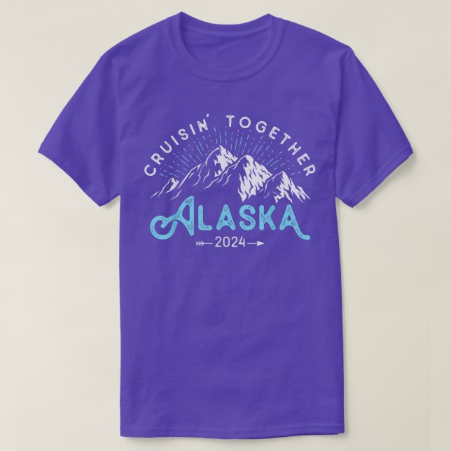T-shirt Croisière Alaska 2024 Voyage de vacances pour amis (Design devant)