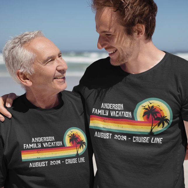 T-shirt Croisière au coucher du soleil en famille, ambianc (Créateur téléchargé)