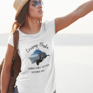 T-shirt Croisière bateau Alaska Orca Voyage en famille sur