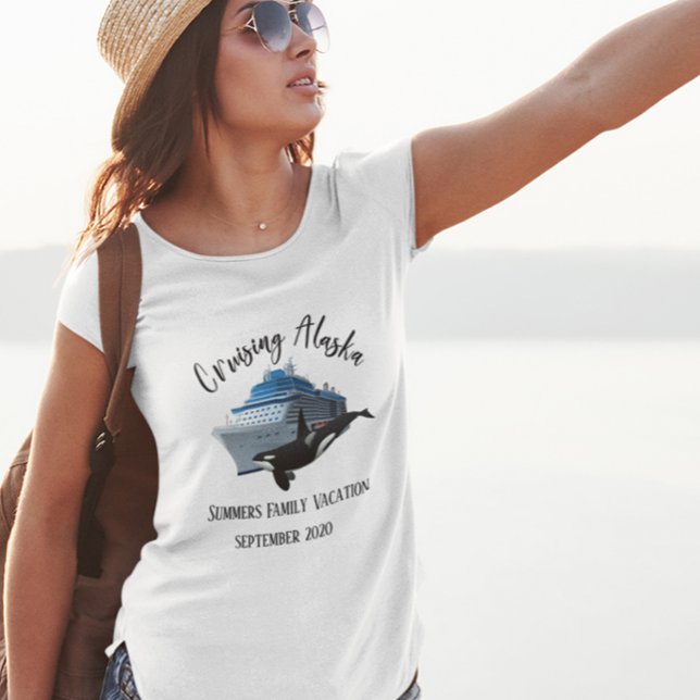 T-shirt Croisière bateau Alaska Orca Voyage en famille sur (Créateur téléchargé)