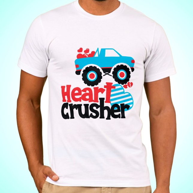 T-shirt Croisière Coeur de Camion Monster bleu Valentine (Créateur téléchargé)