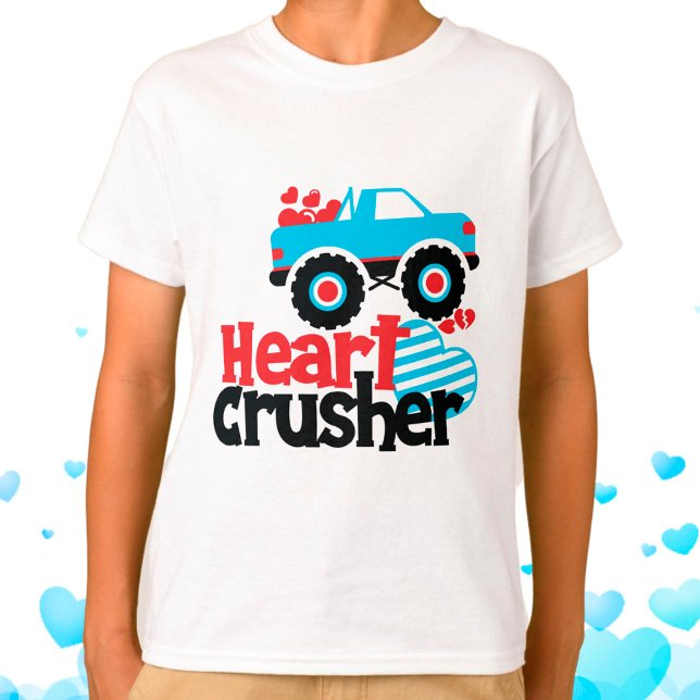 T-shirt Croisière Coeur de Camion Monster bleu Valentine (Créateur téléchargé)