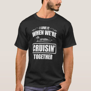 T-shirt Croisière Correspondante Croisière Bateau Couple V