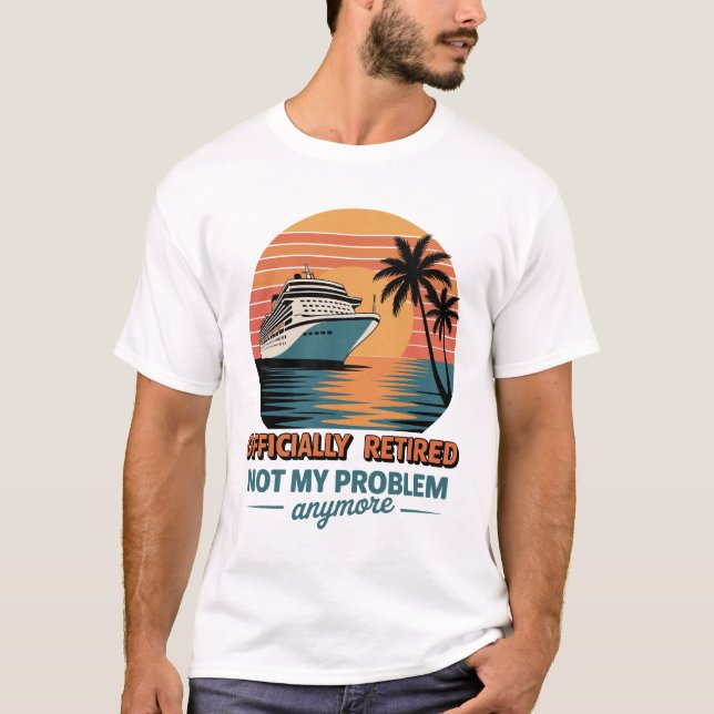 T-shirt Croisière Coucher de Soleil Officiellement à la Re (Devant)