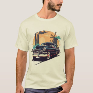 T-Shirt Croisière Coucher de Soleil Vintage Ride