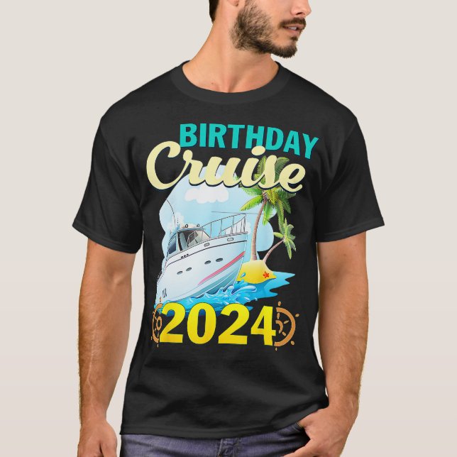 T-shirt Croisière d'anniversaire 2024 Méditerranée famille (Devant)
