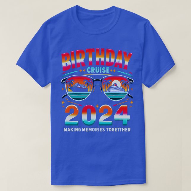 T-shirt Croisière d'anniversaire 2024 Rassembler les souve (Design devant)