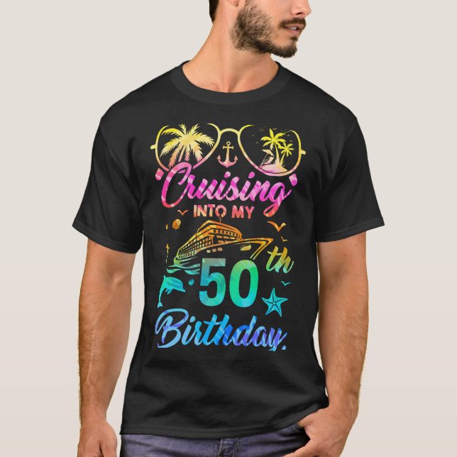 T-shirt Croisière dans ma fête d'anniversaire de 50 ans (Devant)