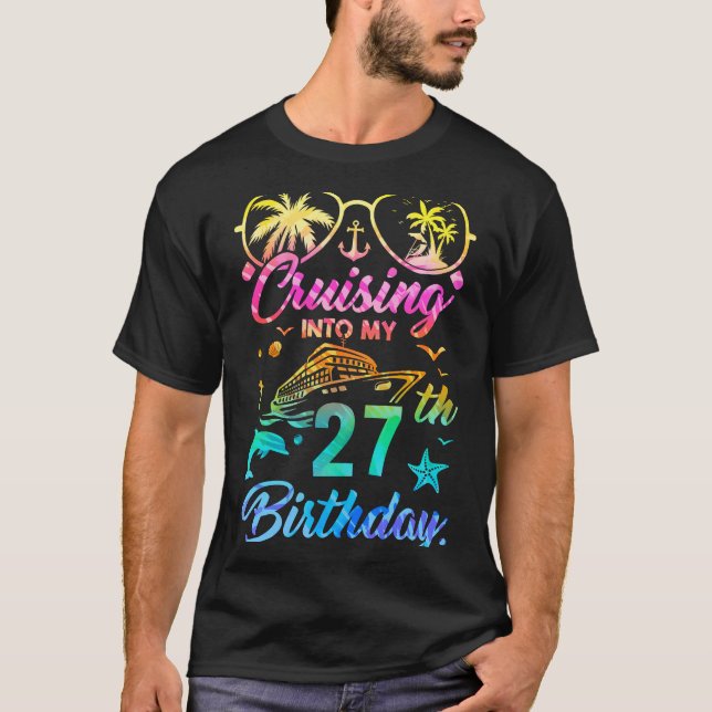 T-shirt Croisière Dans Mon 27e Anniversaire Fête 27 Ans (Devant)