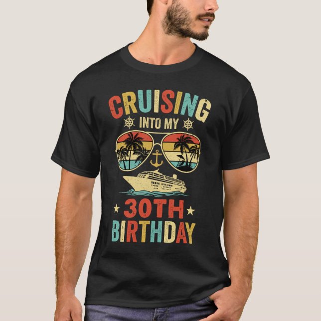 T-shirt Croisière dans mon 30e anniversaire croisière en f (Devant)