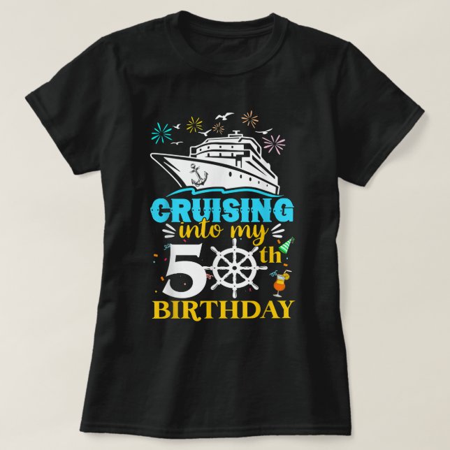 T-shirt Croisière dans mon 50e anniversaire 50 ans croisiè (Design devant)