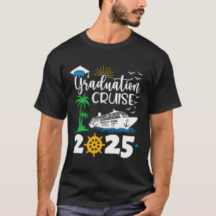 T-shirt Croisière de fin d'études 2025 Diplômé Plage d'Haw