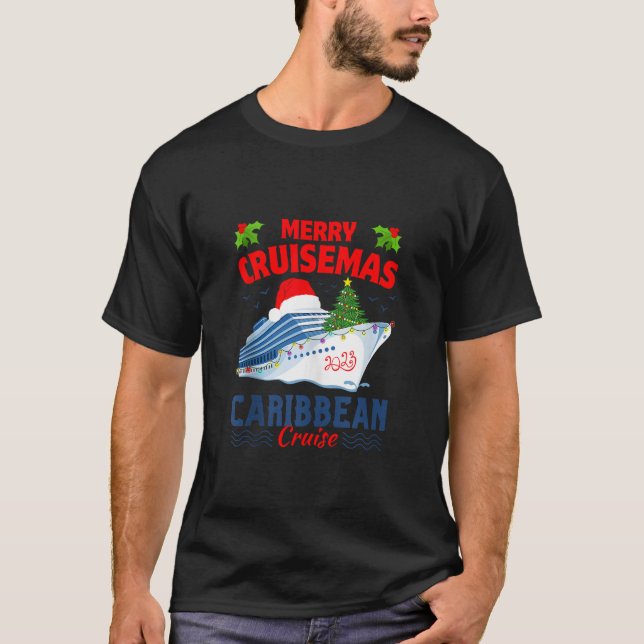 T-shirt Croisière de Noël en famille 2023 Caribbean Cruise (Devant)