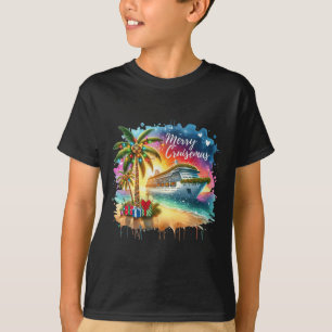 T-shirt Croisière de Noël en famille Merry Cruisemas drôle