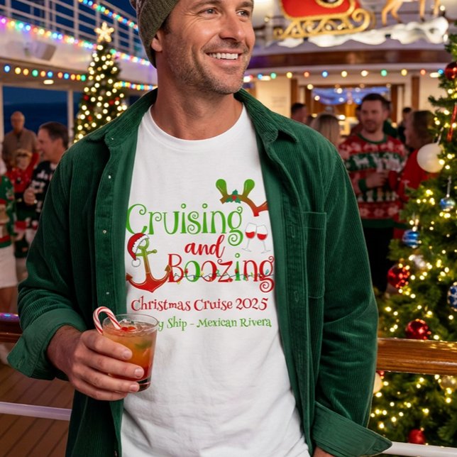 T-shirt Croisière de Noël et Boozing amusant (Créateur téléchargé)