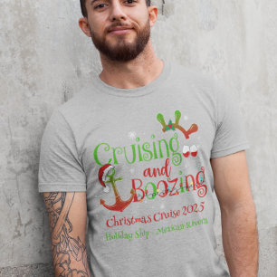 T-shirt Croisière de Noël et Boozing amusant