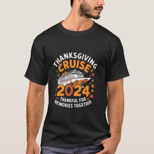 T-shirt Croisière de Thanksgiving 2024 Souvenirs familiaux (Devant)