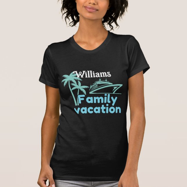 T-shirt Croisière de vacances modifiable (Devant)