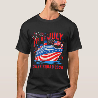 T-shirt Croisière drôle du 4 juillet équipe 2026 été